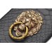 iPhone 7 Plus 5.5 - Luxury PU Leather Lion Stand Snake Skin Pattern PC Hard Protective Phone Cover Case - Black
